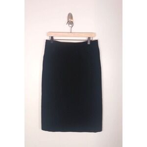 Vintage Velvet Midi Skirt Black Size 14 Made USA Union 90s Minimalist